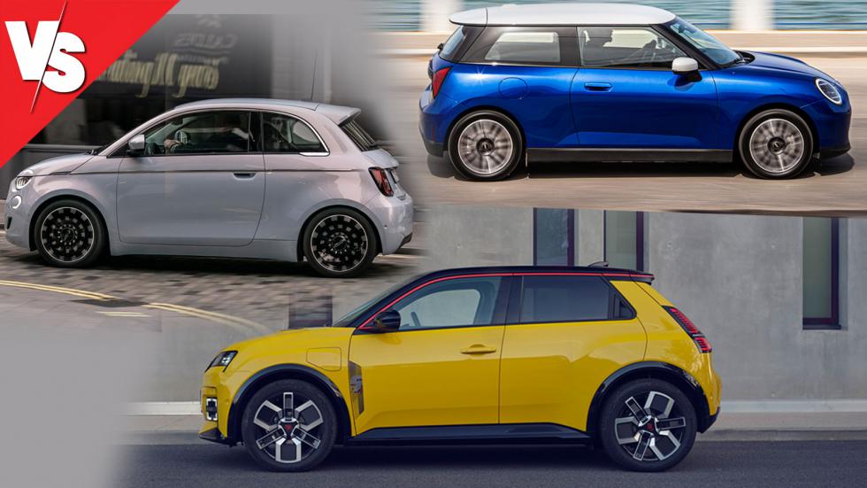 Τρία ρετρό ηλεκτρικά για την πόλη - Fiat 500e vs Mini Cooper E vs Renault 5